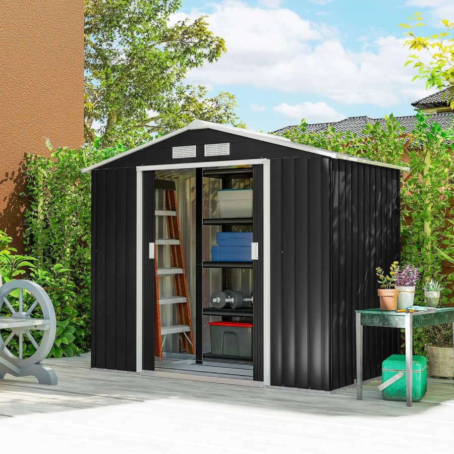 Outsunny 7x4ft Outdoor Storage Shed: $201 w/ Prime