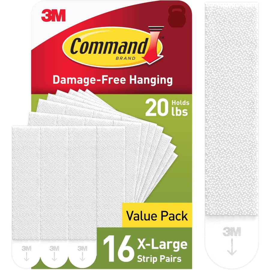 Command 20 lbs. XL Heavyweight Hanging Strips 32-Pack: $8.39