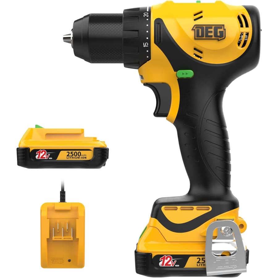 DegLasers 12V Cordless Drill Set: $29.99