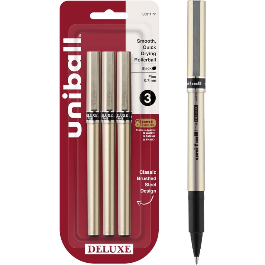 Uniball Deluxe Rollerball Pen 3-Pack: $5.95 via Sub & Save Uniball Deluxe Rollerball Pen 3-Pack: $5.95 via Sub & Save