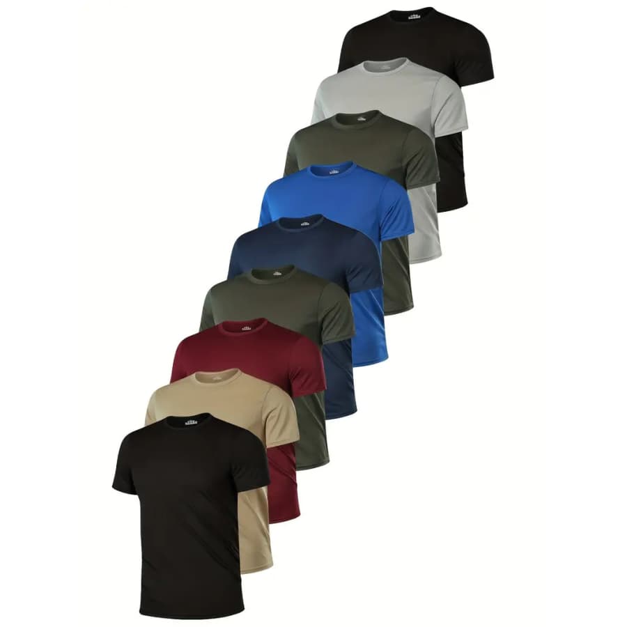 Men's Moisture-Wicking T-Shirt 9-Pack: $29