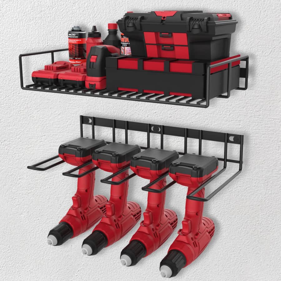 Mefirt Power Tool Organizer Wall Mount and Drill Holder: $15