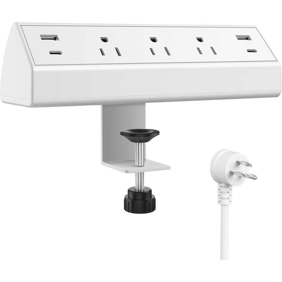 Desk Clamp Power Strip with 40W Fast Charging: $20