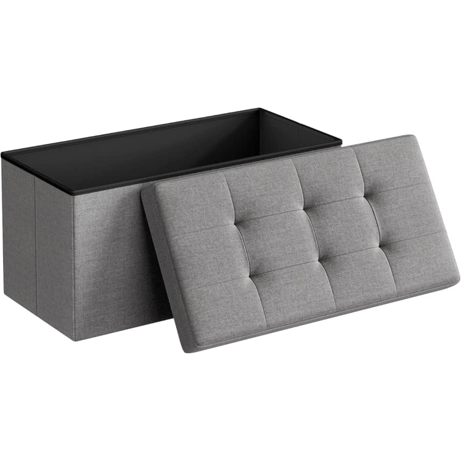 Songmics 30" Folding Storage Ottoman Bench: $25 Songmics 30" Folding Storage Ottoman Bench: $25