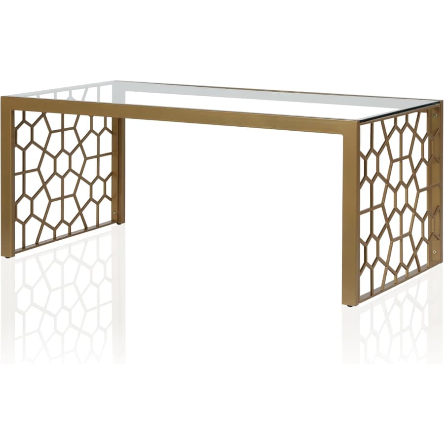 CosmoLiving by Cosmopolitan Juliette 46" Geometric Glass Coffee Table: $85.59