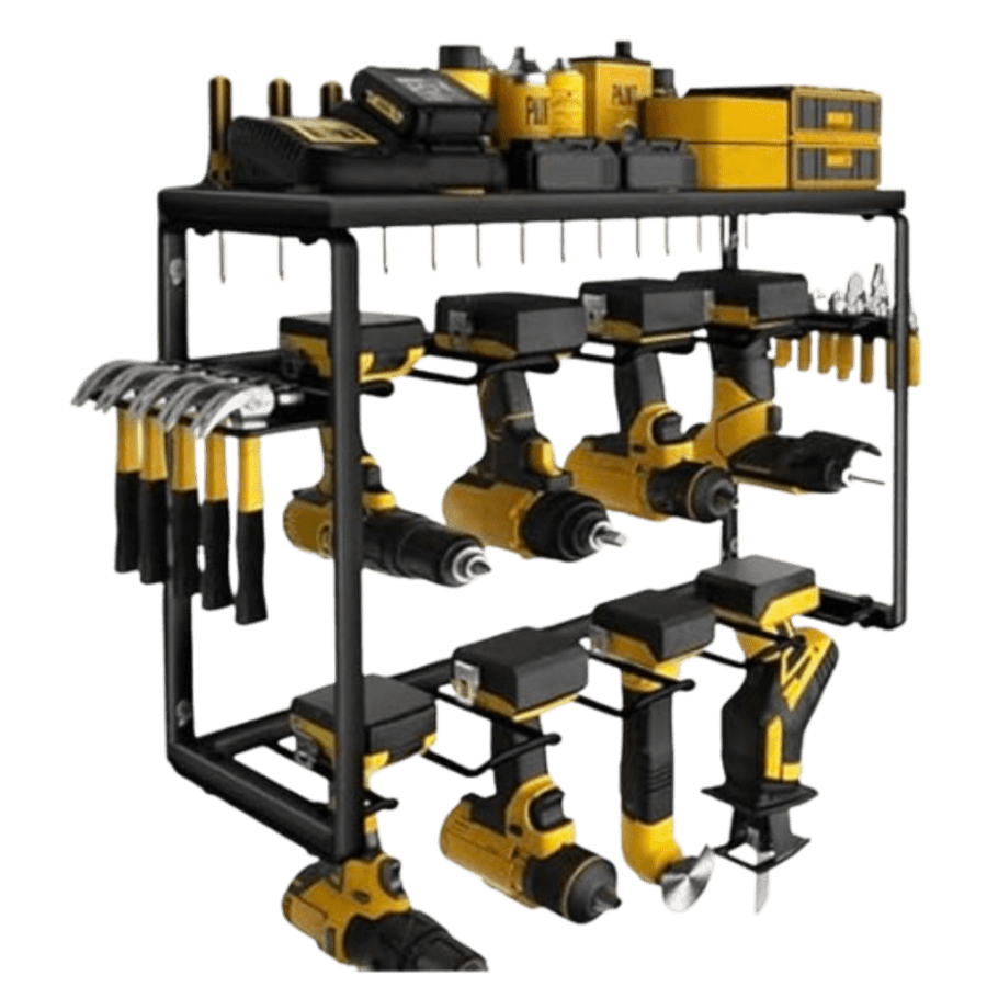 3-Tier Wall Mounted Power Tool Organizer: $13 3-Tier Wall Mounted Power Tool Organizer: $13