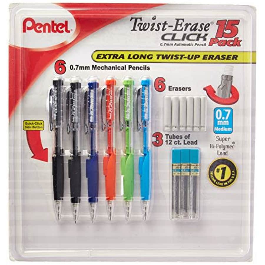 Pentel Twist-Erase Click Mechanical Pencil Set: $10 w/ Sub & Save Pentel Twist-Erase Click Mechanical Pencil Set: $10 w/ Sub & Save