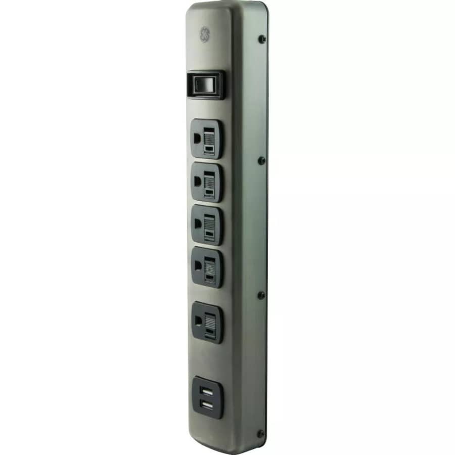 GE 5-Outlet Designer Brushed Nickel Surge Protector: $16 GE 5-Outlet Designer Brushed Nickel Surge Protector: $16