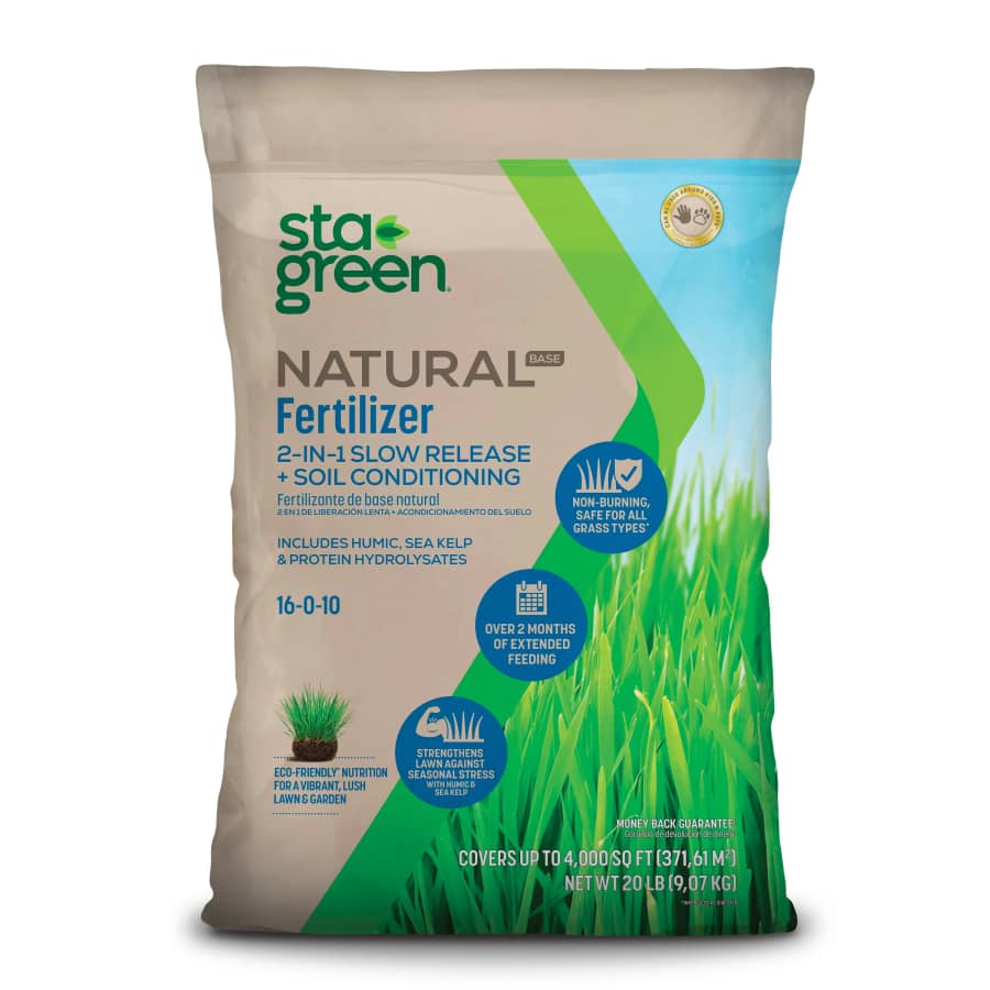 Sta-Green Slow Release 20-lb. 4,000-sq. ft. Natural All Purpose Fertilizer: $7