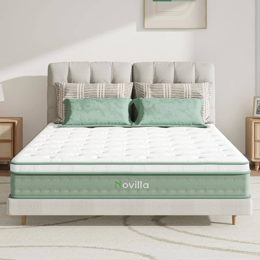 Novilla 10" Hybrid Queen Size Mattress: $167