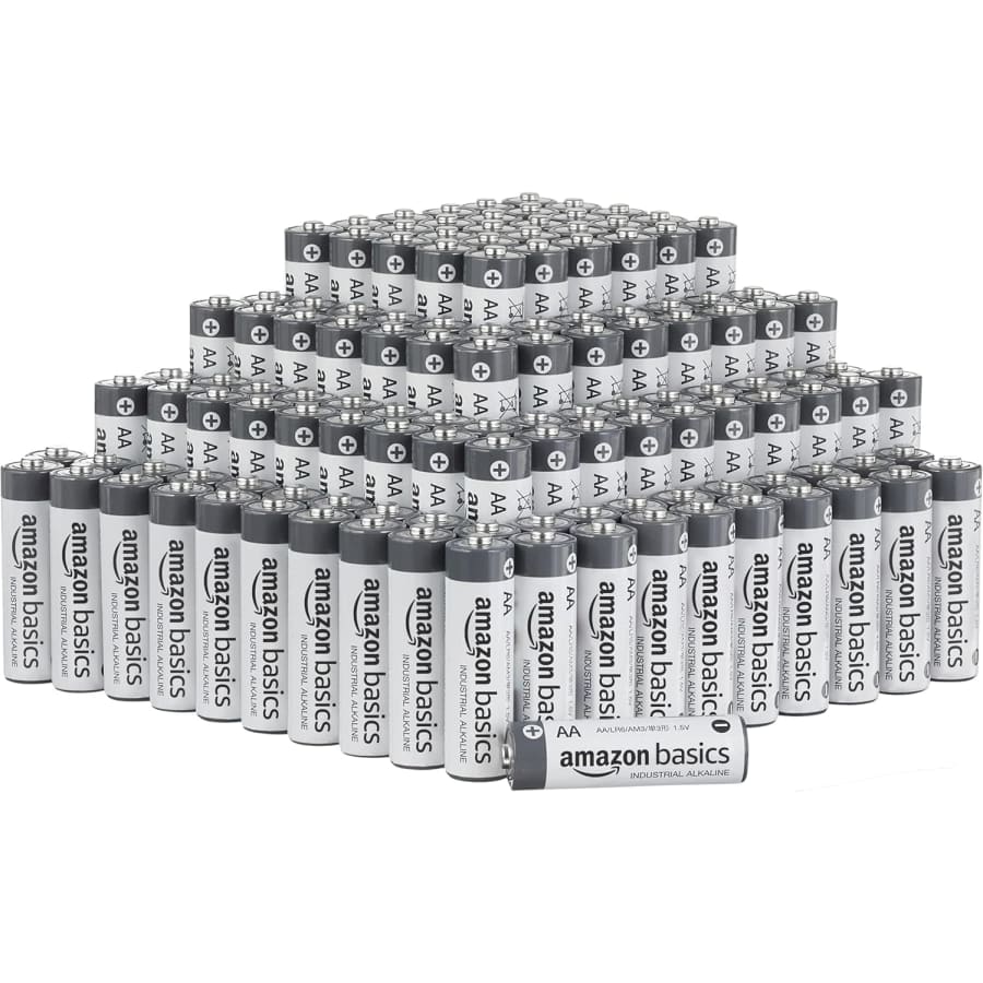 Amazon Basics AA Alkaline Industrial Batteries 200-Pack: $29 via Sub. & Save Amazon Basics AA Alkaline Industrial Batteries 200-Pack: $29 via Sub. & Save