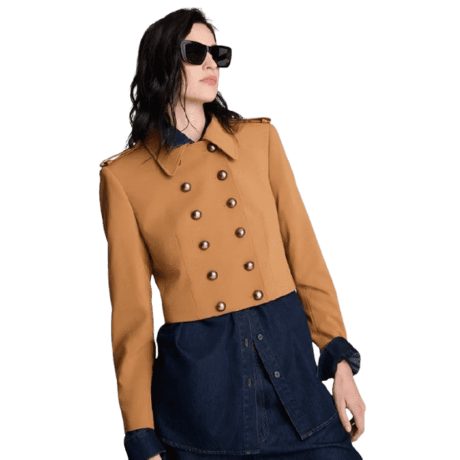 Kenneth Cole Women's Twill Cropped Military Jacket: $50.63