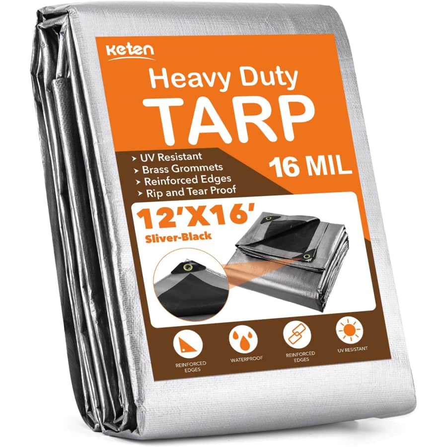 Keten 12x16-Foot Heavy Duty Waterproof Tarp: $36 Keten 12x16-Foot Heavy Duty Waterproof Tarp: $36