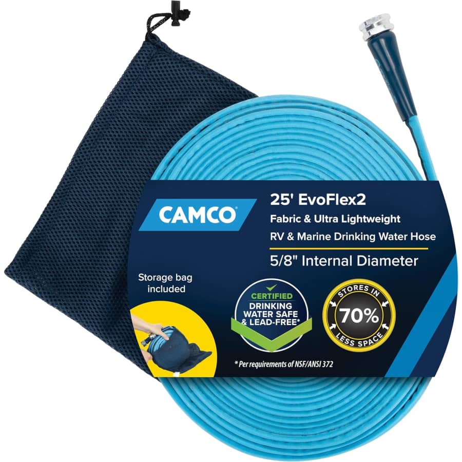 Camco EvoFlex2 25-Foot Lead-Free RV Water Hose: $22.92 Camco EvoFlex2 25-Foot Lead-Free RV Water Hose: $22.92