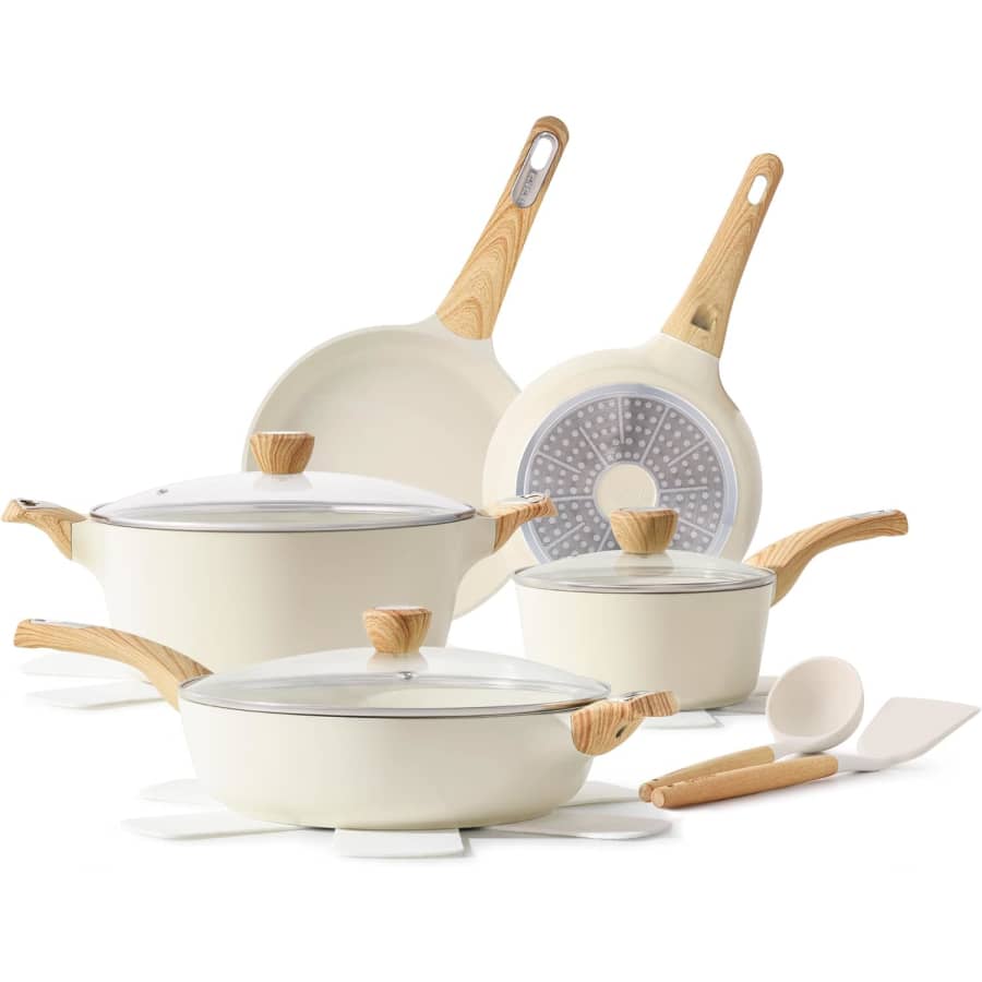 Sensarte 14-Piece Ceramic Induction Cookware Set: $80