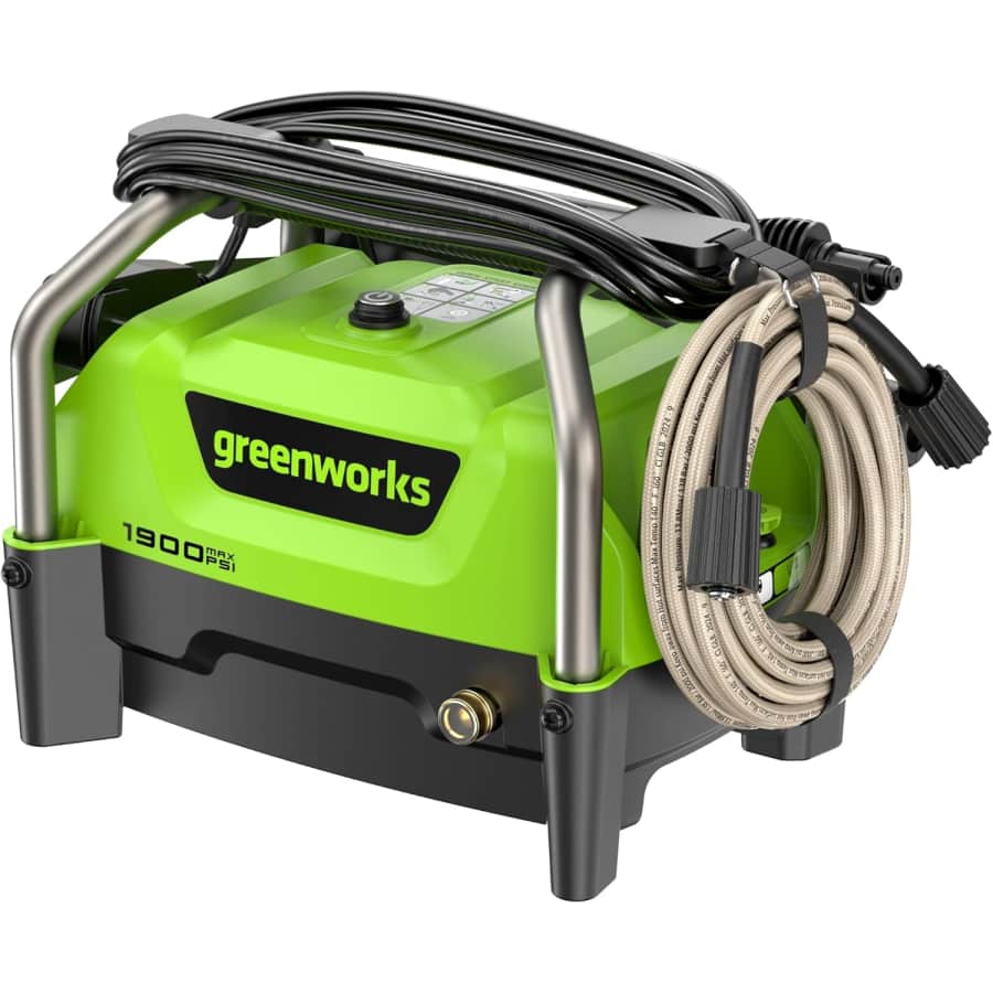 Greenworks 1,900-PSI 1.2GPM Portable Pressure Washer: $109.99 Greenworks 1,900-PSI 1.2GPM Portable Pressure Washer: $109.99
