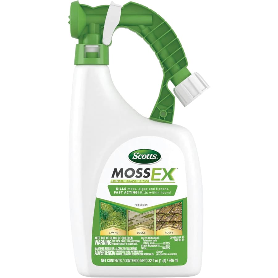 Scotts MossEx 3-in-1 32-oz. Ready Spray: $11 Scotts MossEx 3-in-1 32-oz. Ready Spray: $11