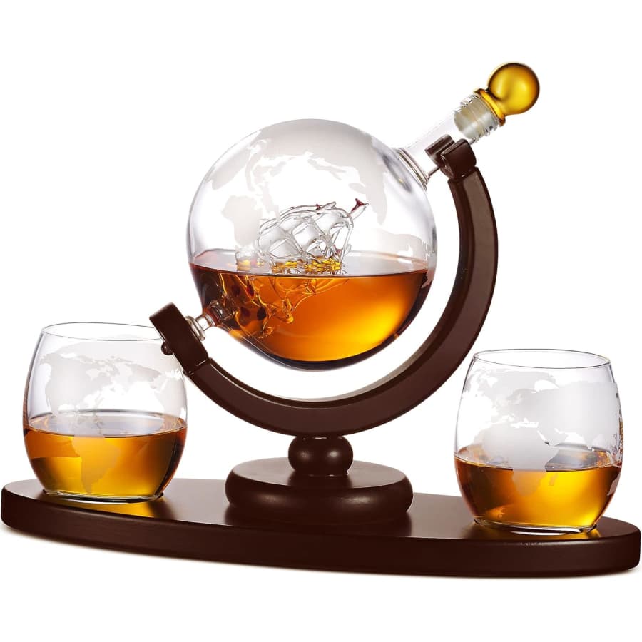 Whiskey Decanter Globe Set: $26 Whiskey Decanter Globe Set: $26
