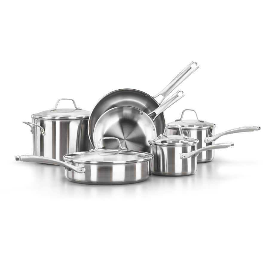Calphalon Classic Stainless Steel 10-Piece Cookware Set: $149
