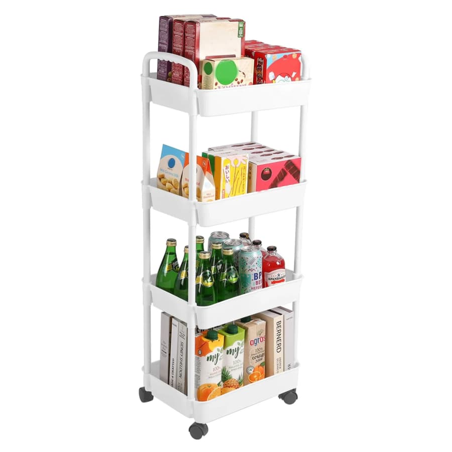 4-Tier Rolling Utility Cart: $16