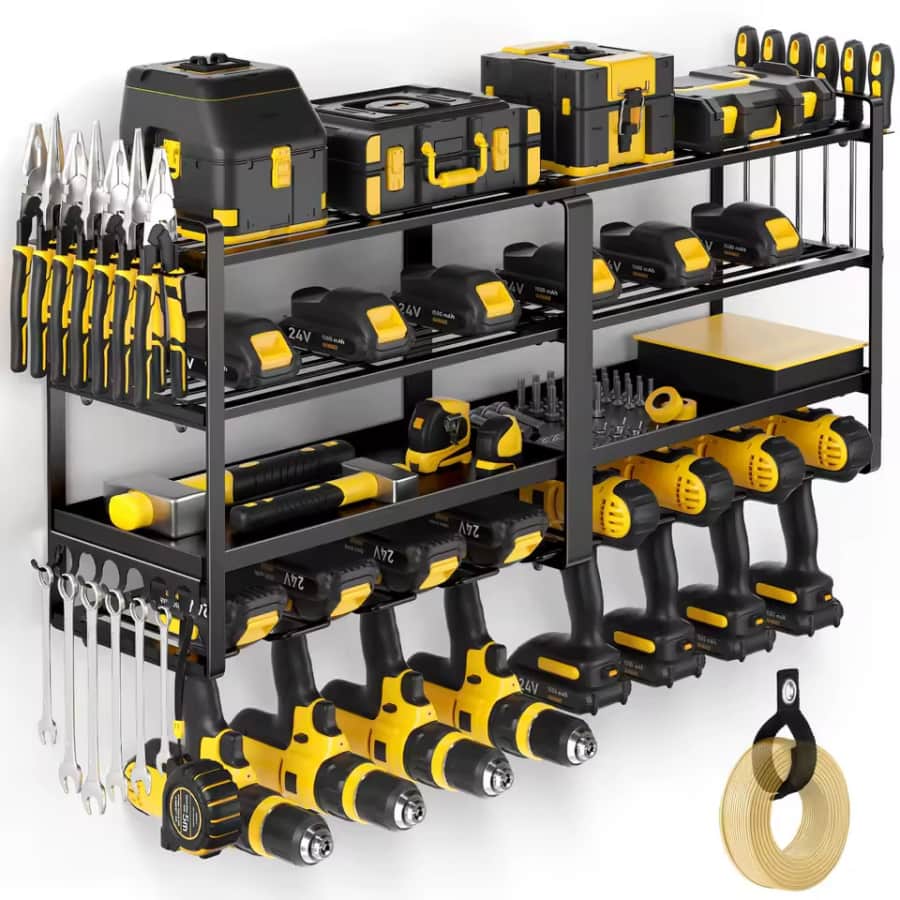 4-Tier Wall-Mounted Power Tool Organizer: $27.24 4-Tier Wall-Mounted Power Tool Organizer: $27.24