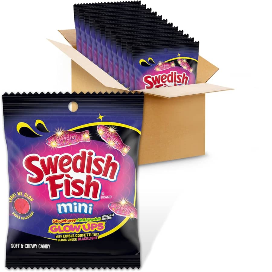 Swedish Fish Mini Glow Ups 3.08-oz. Bag 12-Pack: $6.67 via Sub & Save