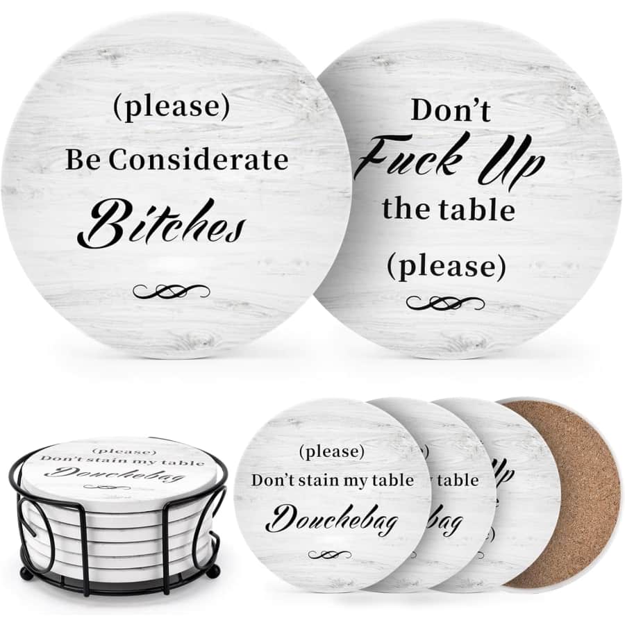 Funny Coasters 6-Pack: $5.99 Funny Coasters 6-Pack: $5.99