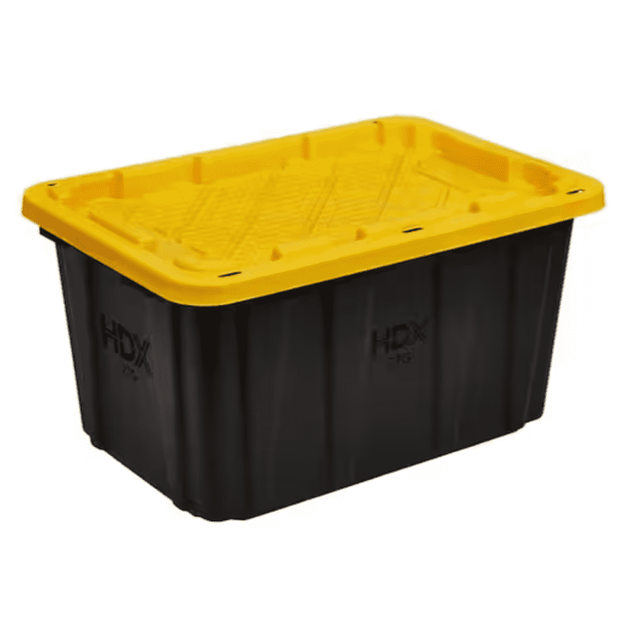 HDX 27-Gallon Tough Storage Tote: $7.98 HDX 27-Gallon Tough Storage Tote: $7.98