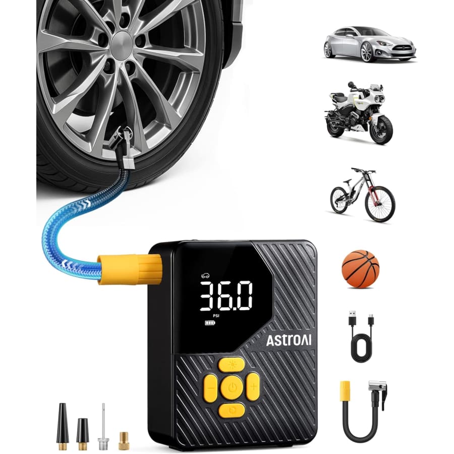 AstroAI L7 Mini 150-PSI Portable Tire Inflator: $21.98