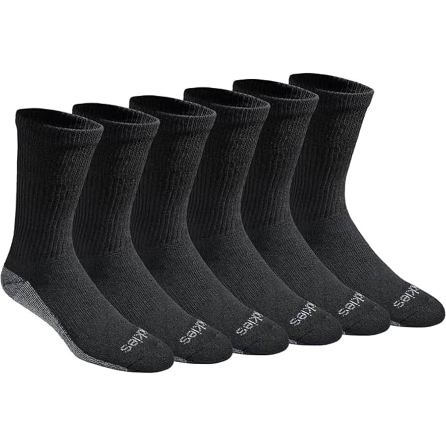 Dickies Men's Dri-Tech Original Moisture Control Crew Socks 6-Pack: $7.99