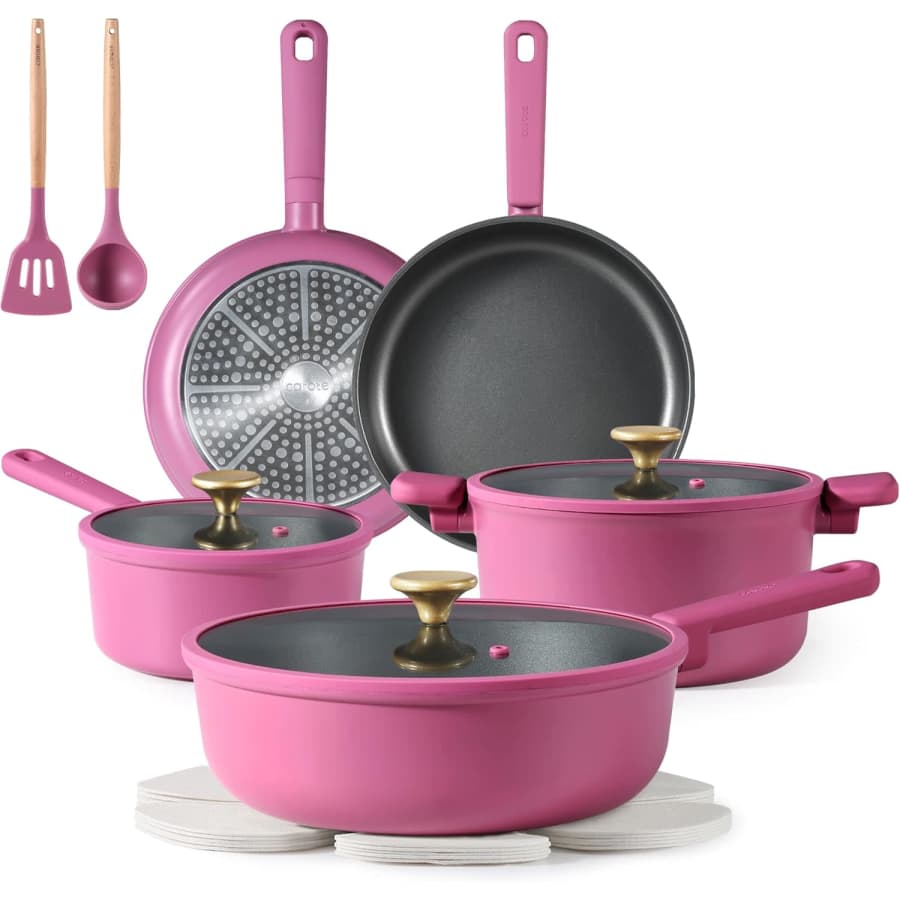 Carote 15-Piece Non-Stick Pots and Pans Set: $70