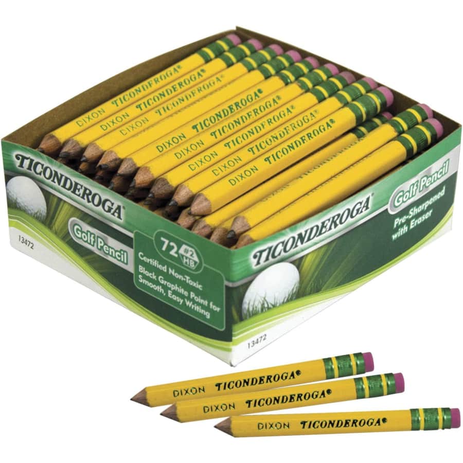 Ticonderoga Golf Pencils 72-Pack: $6 Ticonderoga Golf Pencils 72-Pack: $6