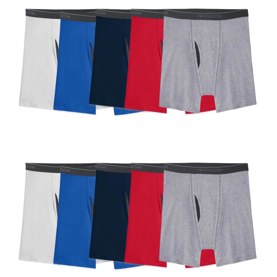 Fruit of the Loom Men's EverSoft CoolZone Fly Boxer Briefs 10-Pack: $23 Fruit of the Loom Men's EverSoft CoolZone Fly Boxer Briefs 10-Pack: $23