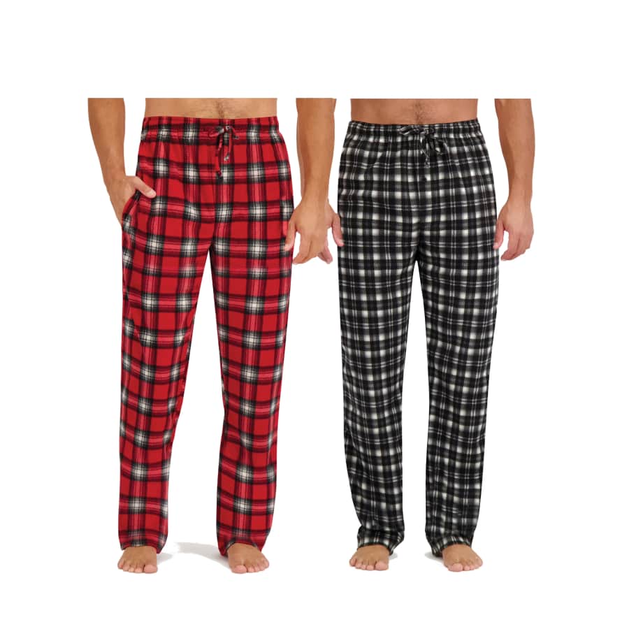 Hanes Men's Microfleece Pajama Pants 2-Pack: $10.98