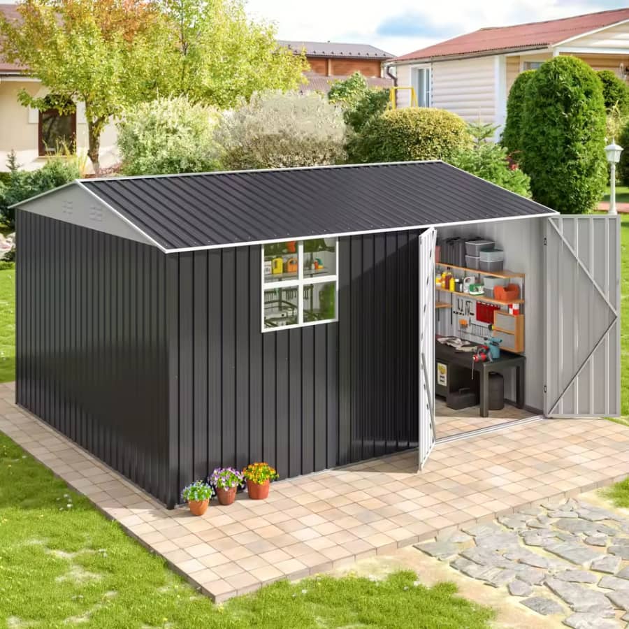 Polar Aurora 10 x 12-Foot Metal Storage Shed: $293.94
