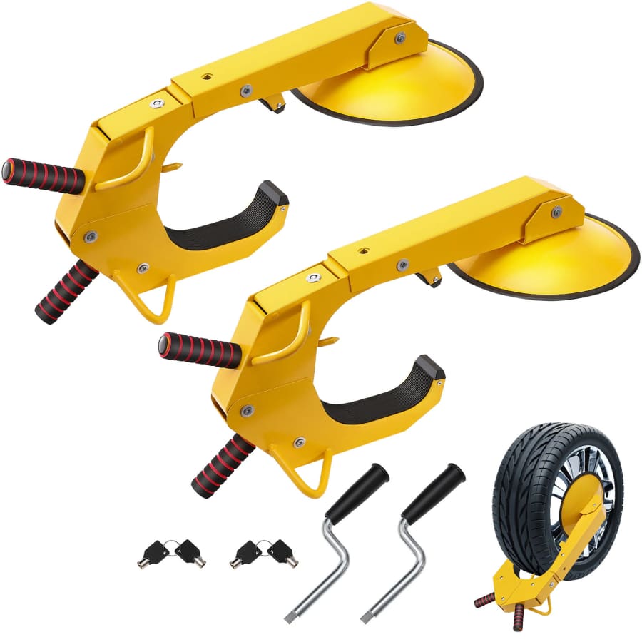 Vevor Heavy-Duty Anti-Theft Wheel Lock Clamp 2-Pack: $59.99