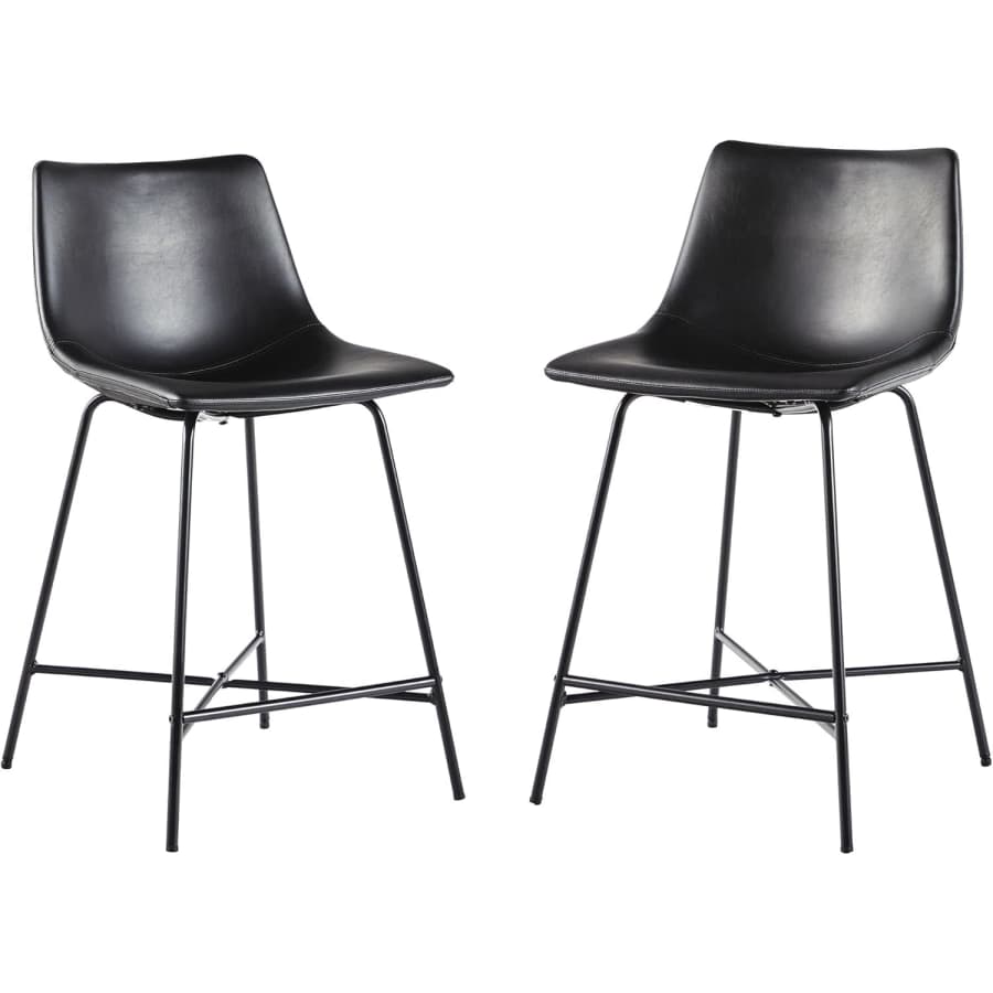 Walker Edison Xuma Faux Leather Armless Counter Stool 2-Pack: $72.99 Walker Edison Xuma Faux Leather Armless Counter Stool 2-Pack: $72.99