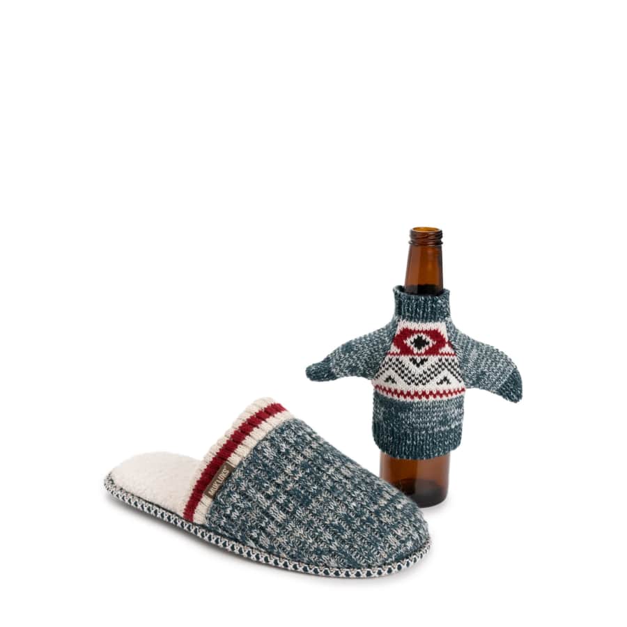 Muk Luks Men's Rib Slippers w/ Bottle Sweater: $4.99