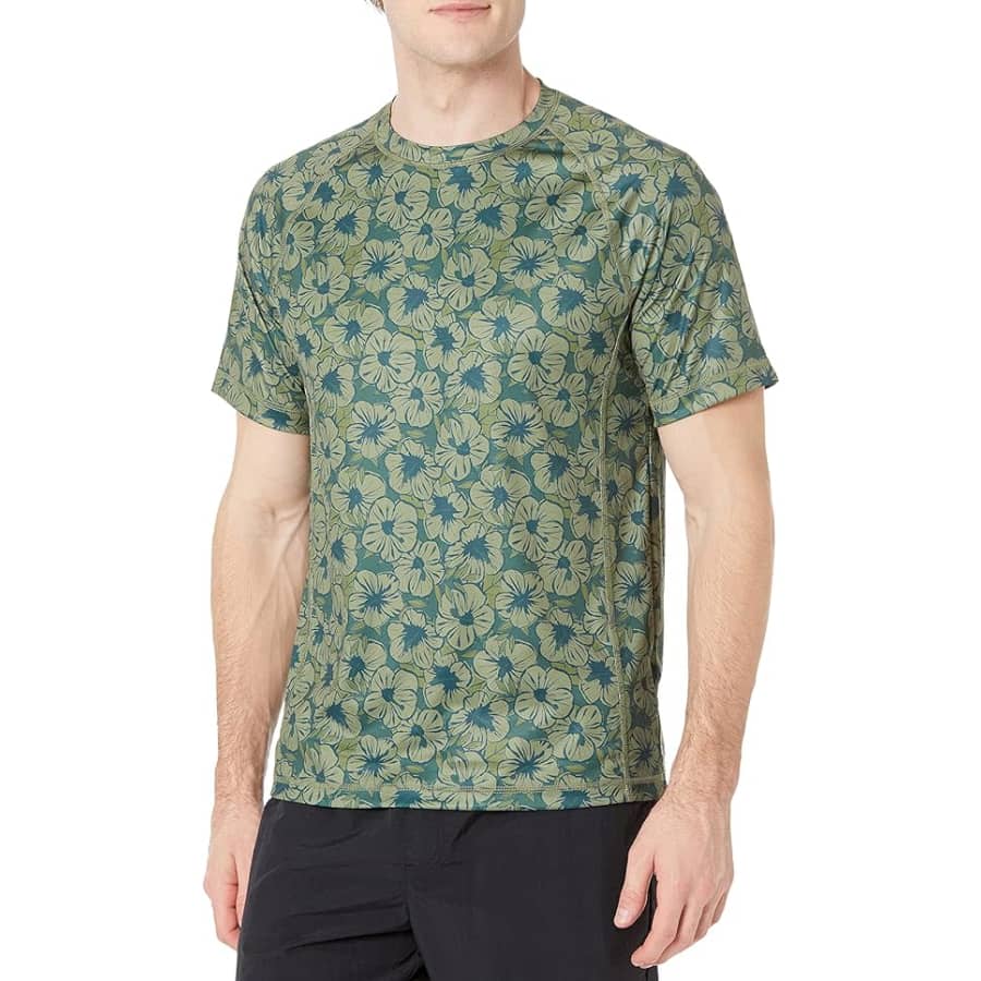 Amazon Essentials Men's Slim-Fit Short-Sleeve Quick-Dry UPF 50 Swim Tee: $10 w/ Prime