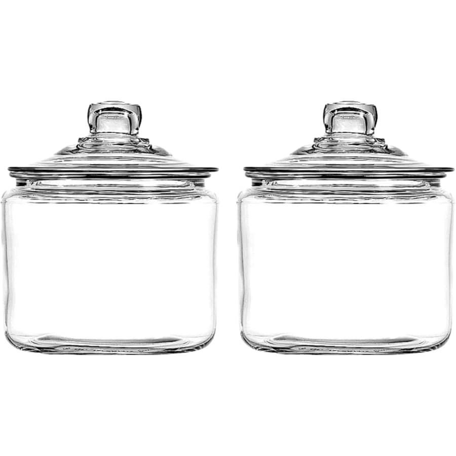2 Anchor Hocking Heritage Hill 3-Quart Glass Jars w/ Lids: $15.88