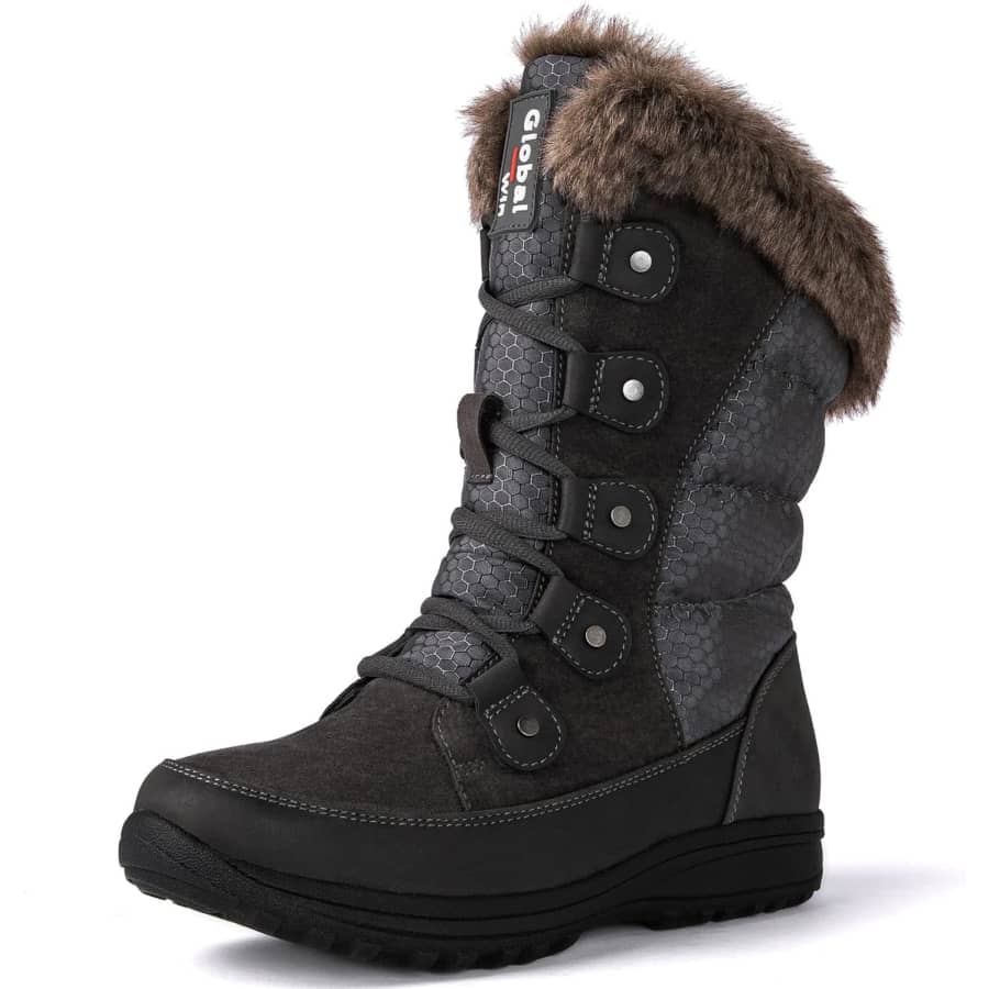 GlobalWin Women's Fur-Lined Winter Boots: $20.29