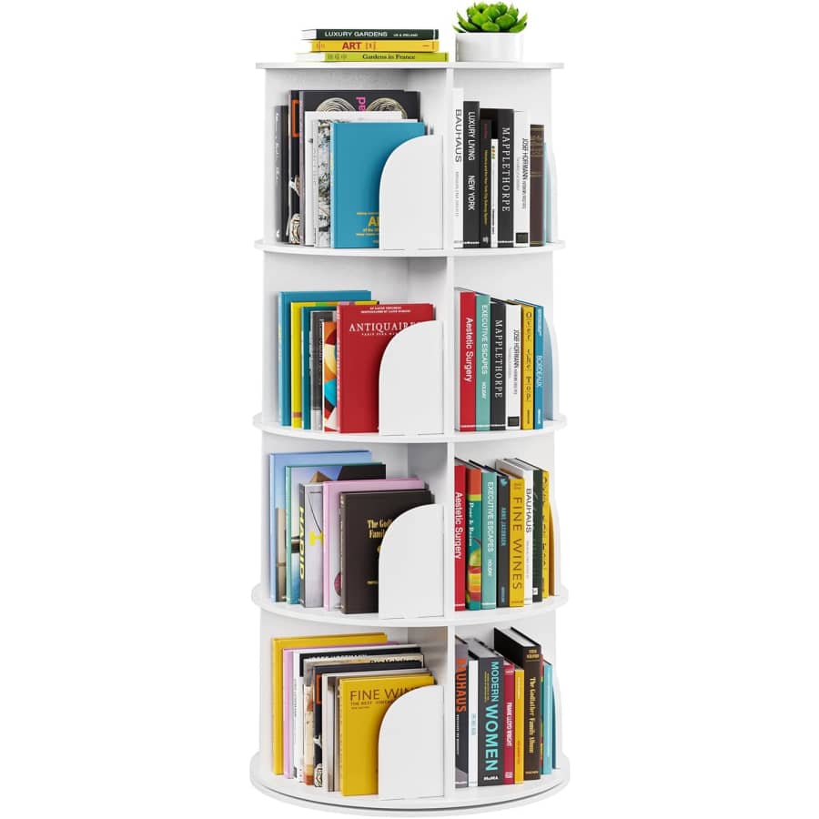 SpaceAid 4-Tier Rotating Bookshelf: $80 SpaceAid 4-Tier Rotating Bookshelf: $80