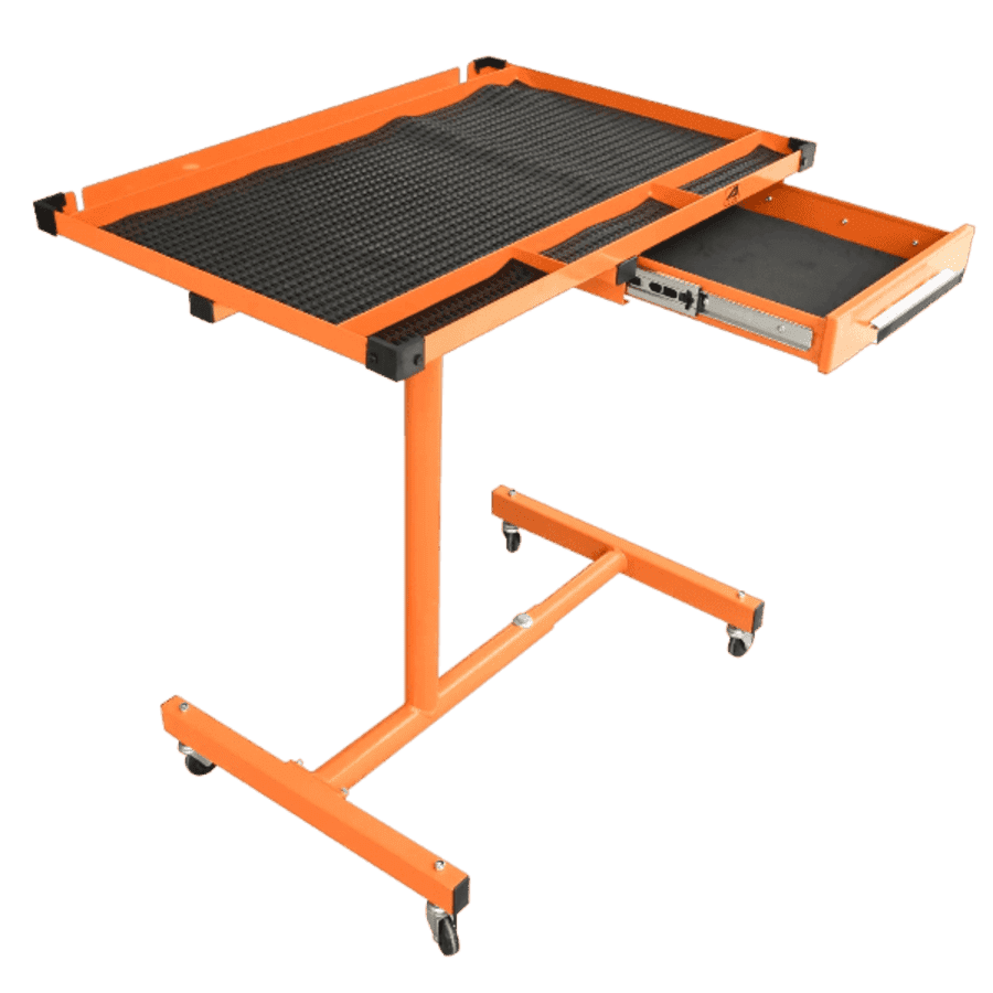 Adjustable 220lbs-Capacity Rolling Tool Tray Table w/ Drawer: $103 Adjustable 220lbs-Capacity Rolling Tool Tray Table w/ Drawer: $103