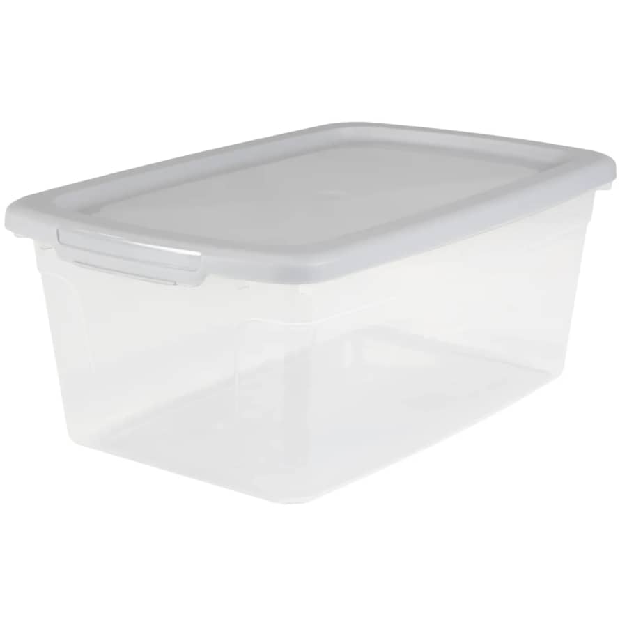 Project Source 6-Quart Stackable Tote w/ Snap Lid: $1.98