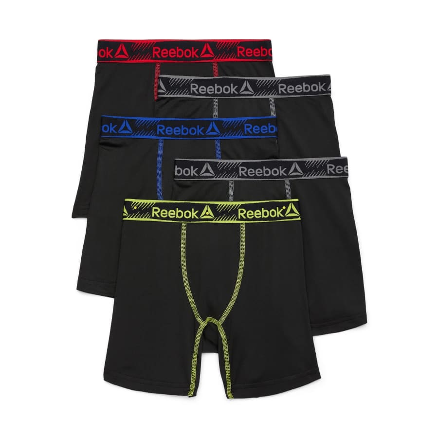 Reebok Boys' Performance Featherweight Boxer Brief 5-Pack: $7