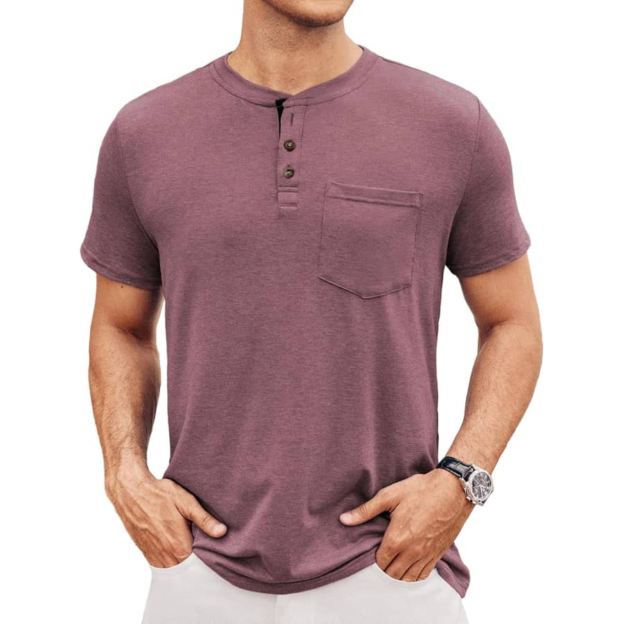Hardaddy Men's Short Sleeve Henley Shirt: $8.49 Hardaddy Men's Short Sleeve Henley Shirt: $8.49