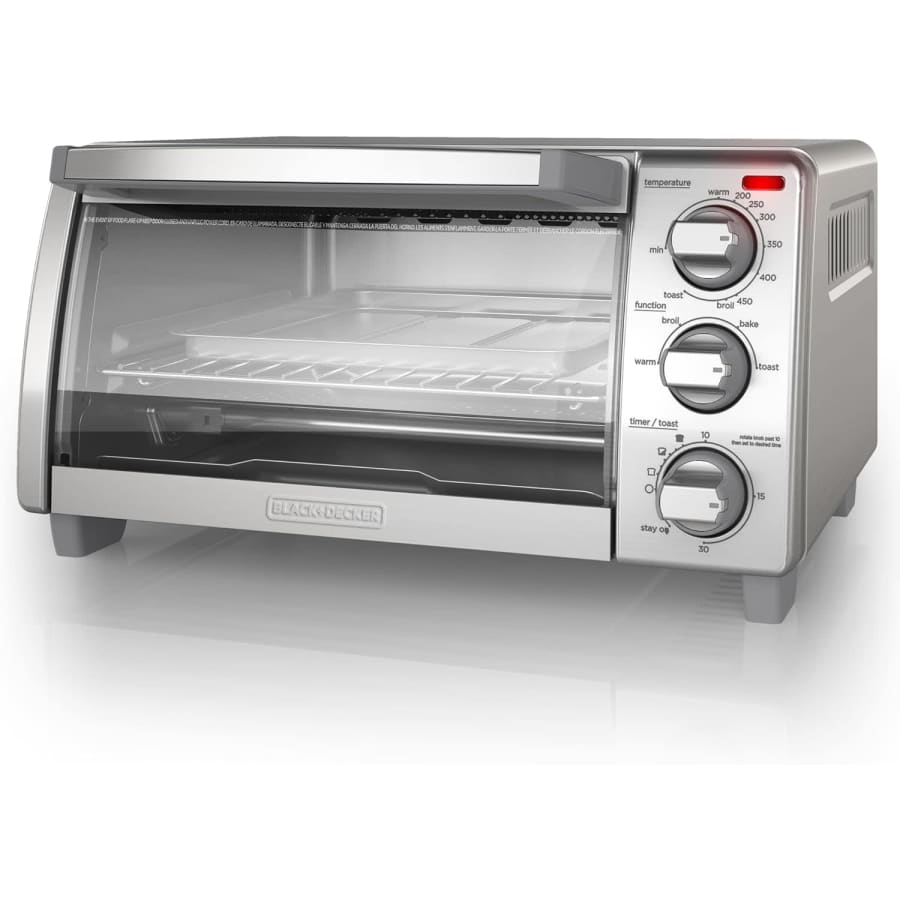 Black+Decker 4-Slice Toaster Oven with Natural Convection: $47