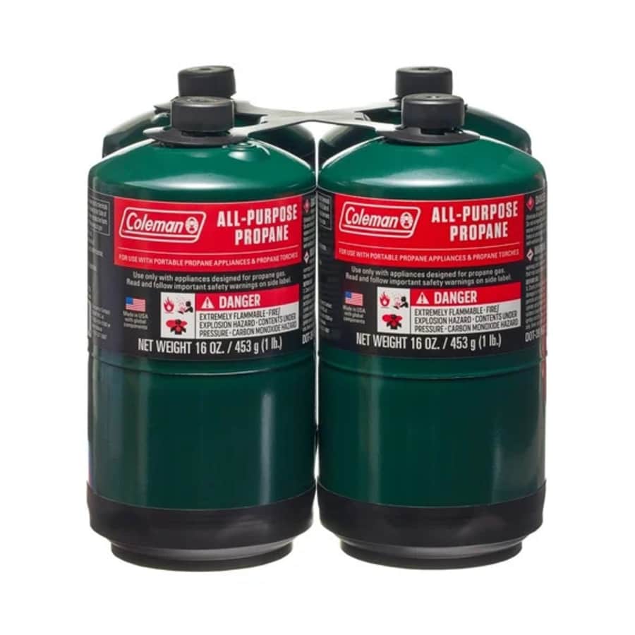 Coleman 16-oz. All Purpose Propane Gas Cylinder 4-Pack: $19 Coleman 16-oz. All Purpose Propane Gas Cylinder 4-Pack: $19