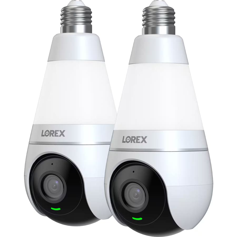 Lorex 2K Wi-Fi Smart Lightbulb Camera 2-Pack: $40