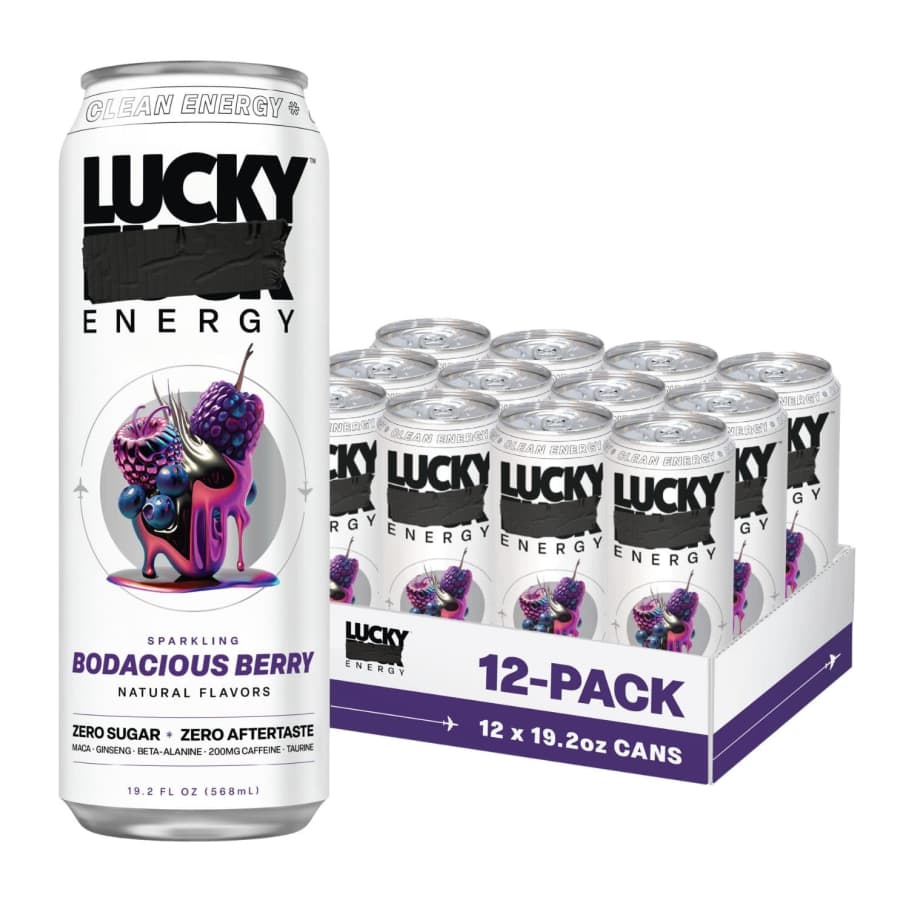 Lucky Energy Zero Sugar Energy Drink 19-oz. Can 12-Pack: $21 or 36-pack for $41 Lucky Energy Zero Sugar Energy Drink 19-oz. Can 12-Pack: $21 or 36-pack for $41